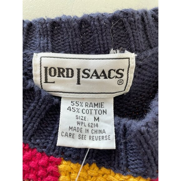 Vintage 90s Lord Isaacs Sweater Size Medium Crewneck Art To Wear Deadstock NEW - Picture 4 of 7